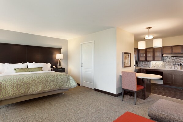 Drift to sleep in this plush bed.
