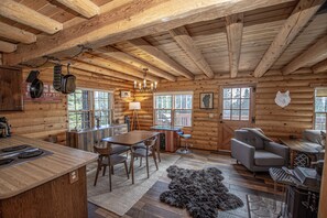 Little Bear Cabin Living Area Dining Kitchen - Little Bear Cabin Living Area Dining Kitchen
