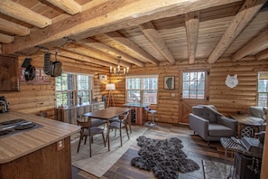 Little Bear Cabin Living Area Dining Kitchen - Little Bear Cabin Living Area Dining Kitchen