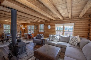 Little Bear Cabin Living Area Fireplace - Little Bear Cabin Living Area Fireplace