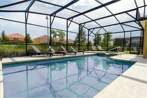 Your private heated pool and hot tub.