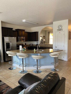 Kitchen view from living room