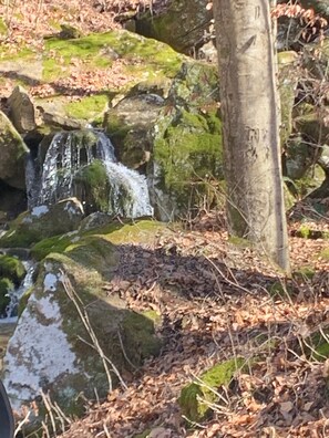 One of the many waterfalls to enjoy on the land. 