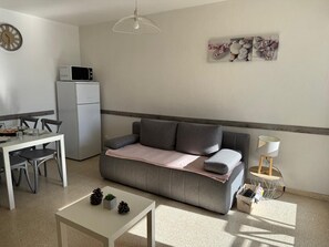 Sofa bed for 2 people, TV and air conditioning