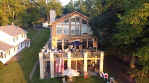 Large lake side deck 