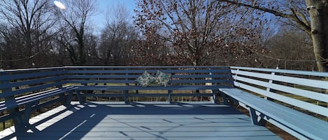 Wrap around bench seating on back deck 