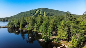 Waterfront Aerial with Shawnee Peak