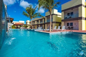 The pool is a chlorine pool system and gets cleaned regularly