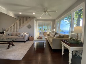 Cozy and serene living area with great views of course!