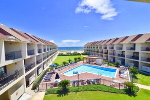 Large pool and courtyard