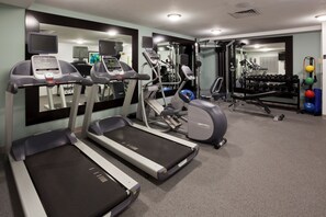 Keep up your fitness routine at the gym.