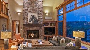 Great room fireplace