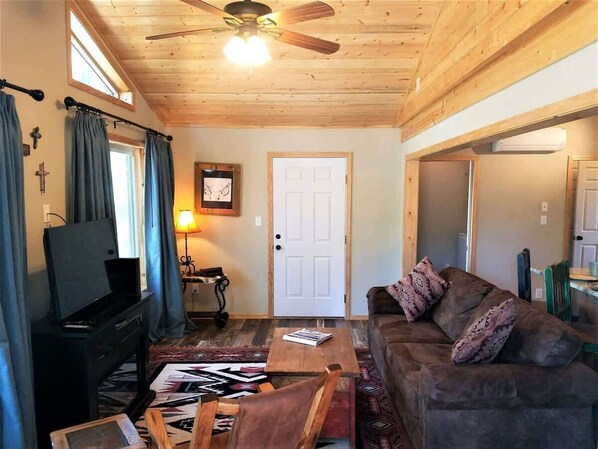 Entry opens into living room