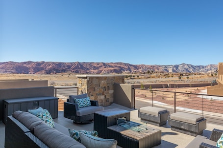 View From Upstairs Patio - The views from the Front Patio are breathtaking and overlook the majestic red rock formations of Snow Canyon State Park