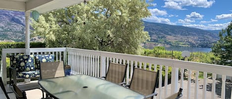 Take in the views from the covered deck 