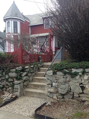 Back of the building & the other wing on Coyote Street & backyard 