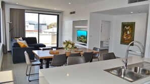 Living and dining area.