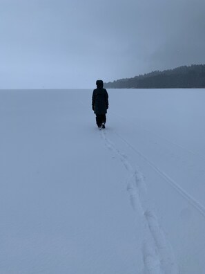 Take a long walk on the lake. Watch for the skidoos!