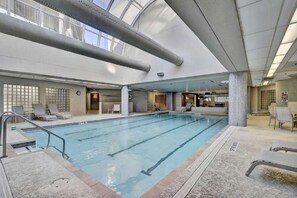 Indoor (heated) pool allows you to enjoy swimming year-round