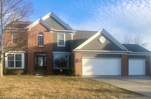 Front elevation with 3-Car Attached Garage