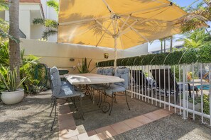 Outdoor banquet area