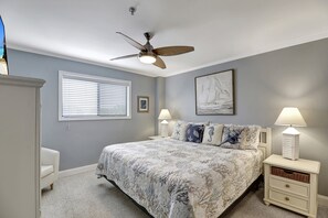 Comfortable king size bed in master bedroom