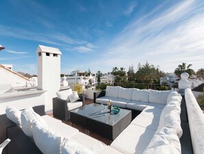 Top end roof-deck at Castiglione holiday penthouse