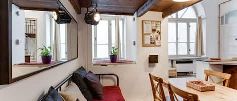 Breath the history of Old Prague in unique 2BDR apartment with two bathrooms.