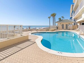 Gulf front pool, never crowded.