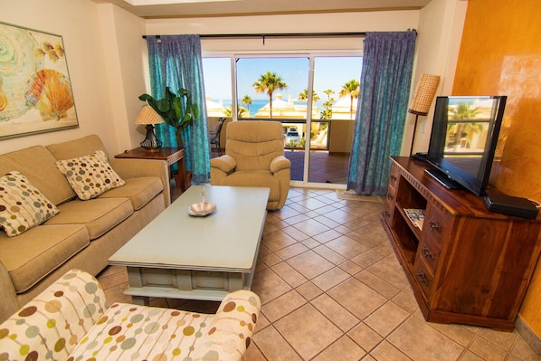 View of the balcony from the Family Room