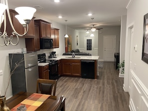 1st floor living and kitchen area