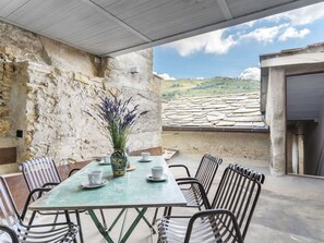 Table, Furniture, Property, Building, Plant, Chair, Azure, Flowerpot, Cloud, Flower
