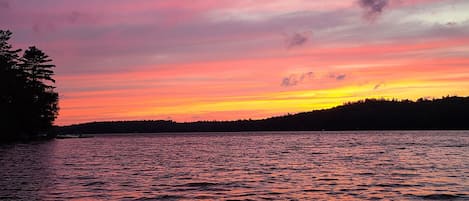 Beautiful sunset view from the dock