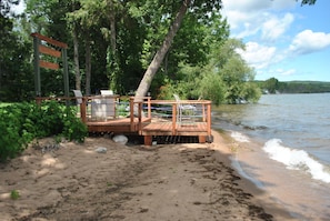While the lake level is high, we still have a beach!