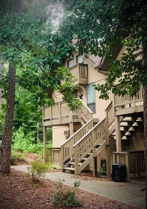 Condo building.upper left unit. 