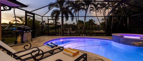 Private pool and spa in vacation rental