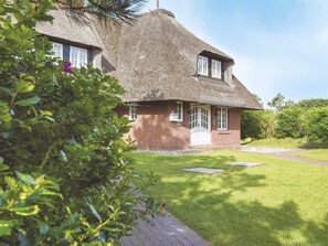 Zuwegung durch den eingewachsenen Garten zur Haustür
