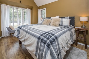 Get comfy in bed | California King-Sized Bed | Main Level