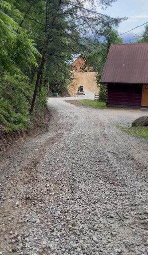 New road to cabin as of May 2023