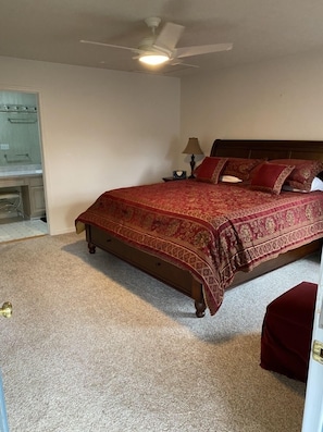 Master bedroom with bathroom