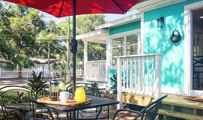 Side Courtyard - A place to enjoy coffee in the morning and  fire pit  gathering in the evening.