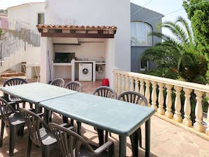 Table, Furniture, Property, Building, Chair, Outdoor Table, Wood, Outdoor Furniture, Interior Design, Shade