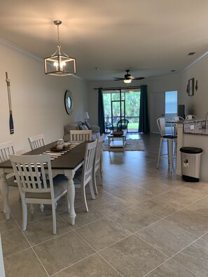 Open Living/Dining/Kitchen Area