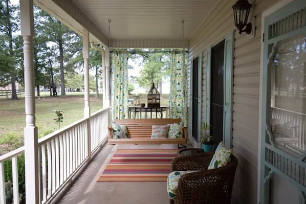 Summer view of the porch. 