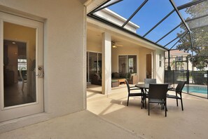 Dine al fresco by the private pool