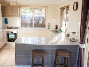 Fully equipped stone Kitchen