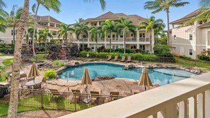 Villas at Poipu Kai #E210 - Lanai Resort Pool View - Parrish Kauai