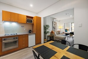 Dining area with kitchen