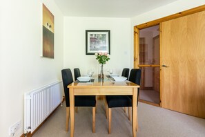 Dining area in living space.