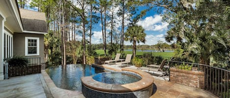 Pool and Spa Deck Overlooking Golf Course